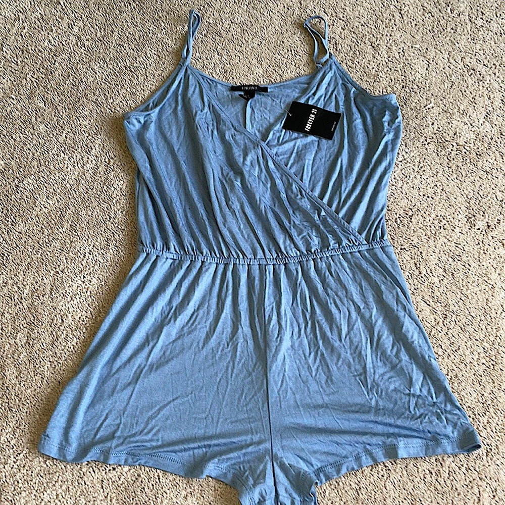 NWT forever 21 blue romper! Size medium